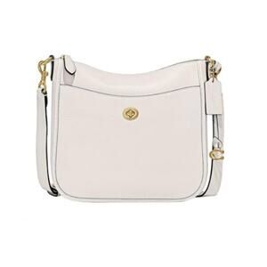 COACH Polished Pebble Leather Chaise Crossbody, Chalk, One Size For Woman